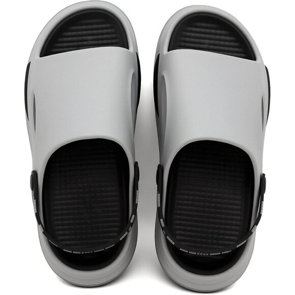 〽️Men\'s Slippers Slide Sandals Gray with Back Strap Open Toe Ultra Comfy Shoes main image 6
